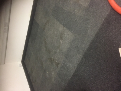 A half cleaned carpet 