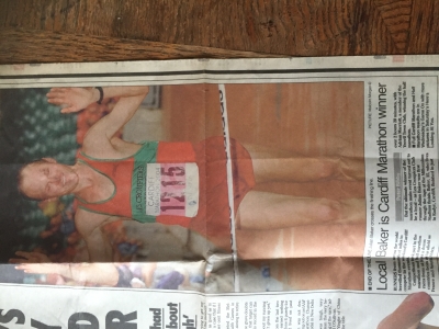 Winning the Cardiff marathon 
